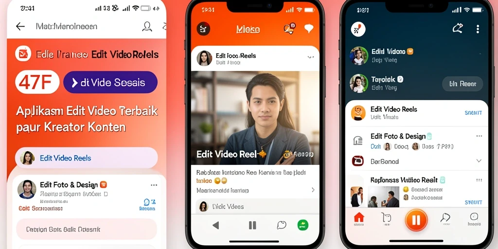 Tampilan antarmuka aplikasi 47F untuk Edit Video Reels yang menarik.