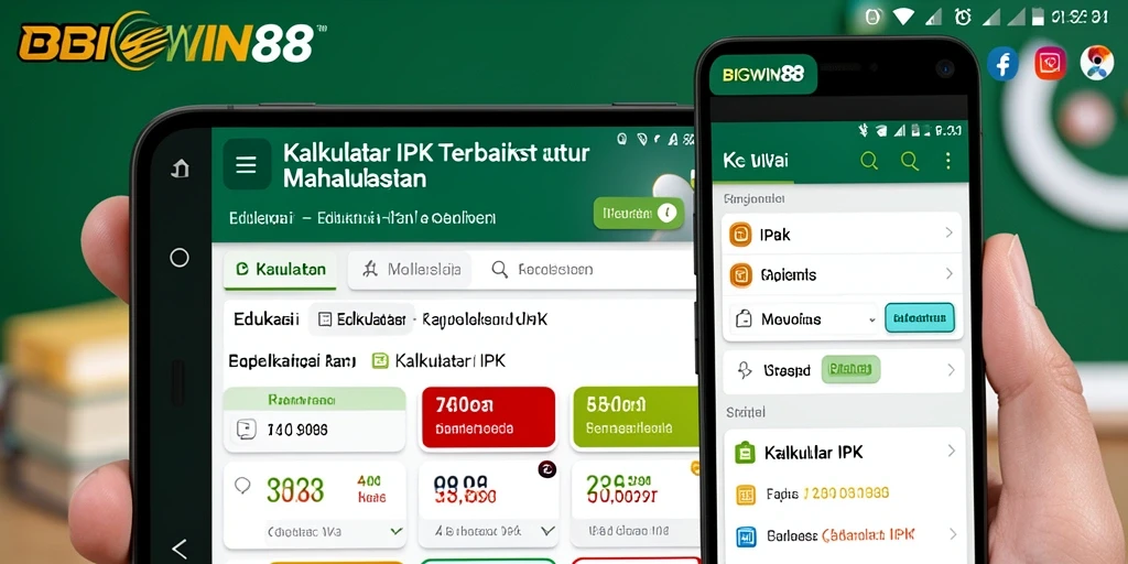 Antarmuka sederhana dan fungsional Kalkulator IPK BIGWIN88.