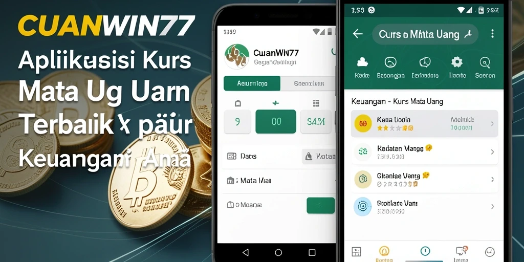 Tampilan antarmuka aplikasi CUANWIN77 untuk Kurs Mata Uang.