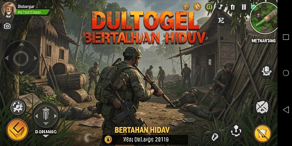 Screenshot antarmuka DULTOGEL saat menjelajahi dunia Bertahan Hidup.