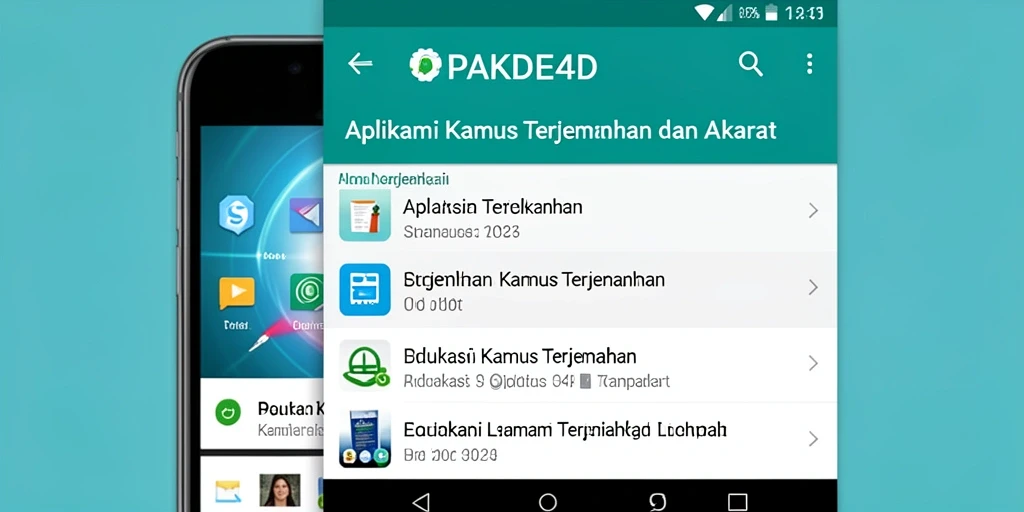 Tampilan antarmuka PAKDE4D dengan fungsi Kamus Terjemahan yang mudah digunakan.