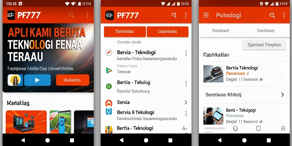 Tampilan antarmuka PF777 yang modern dan fungsional.