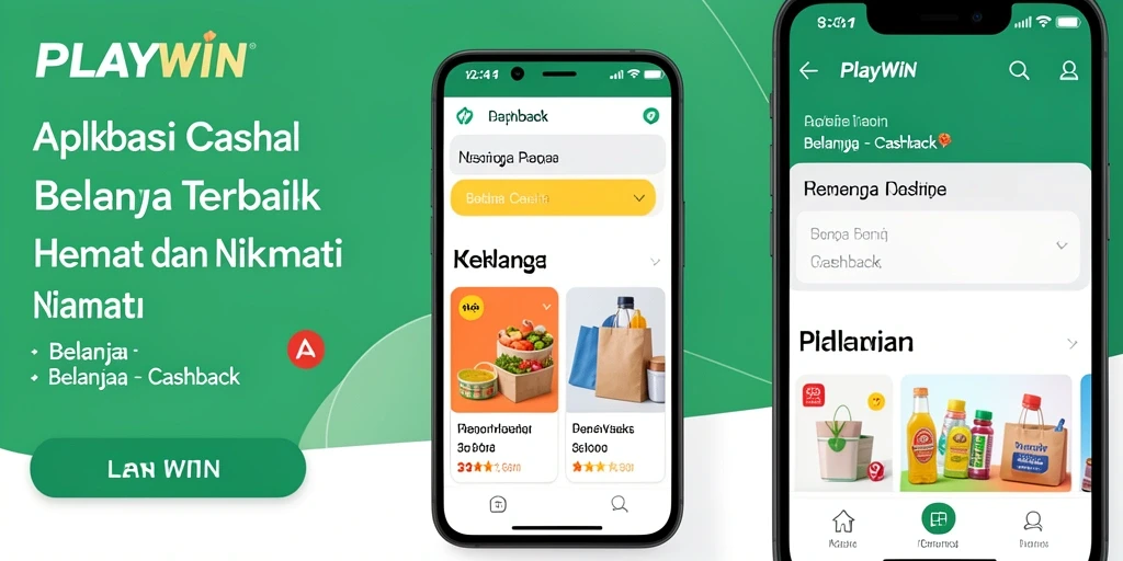 Antarmuka sederhana dan fungsional dari aplikasi Cashback PLAYWIN.
