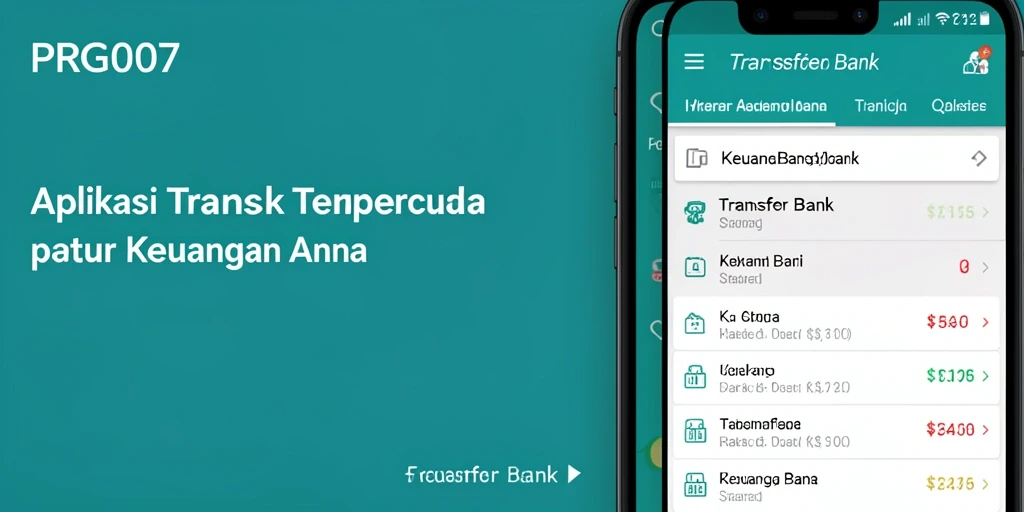 Antarmuka aplikasi Transfer Bank PRG007 yang user-friendly