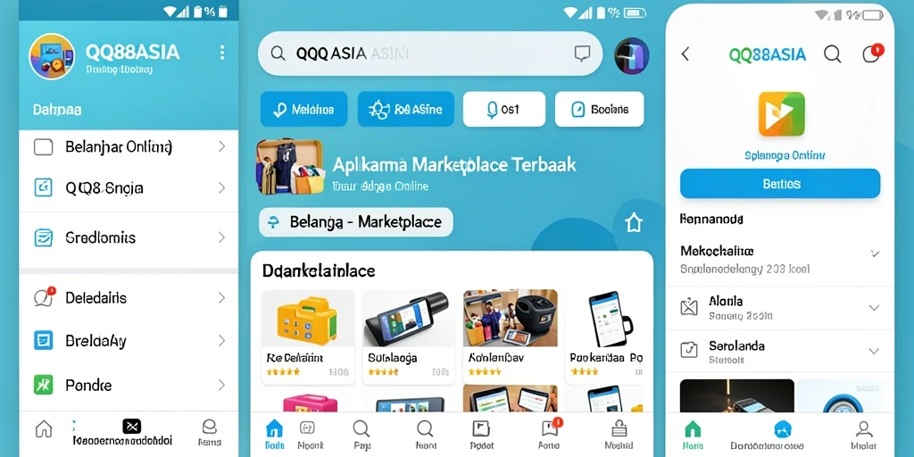Screenshot antarmuka utama QQ88ASIA yang menampilkan berbagai pilihan produk.